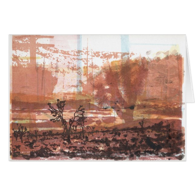 Joshua Tree Art Card Mojave Desert (Voorkant Horizontaal)