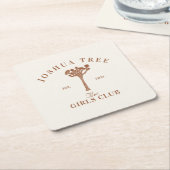 Joshua Tree Bachelorette Meisjes Club Kartonnen Onderzetters (Schuin)