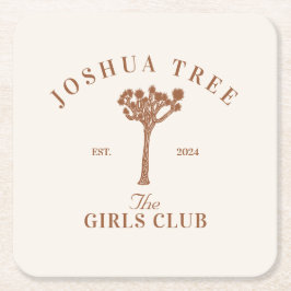 Joshua Tree Bachelorette Meisjes Club Kartonnen Onderzetters