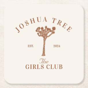 Joshua Tree Bachelorette Meisjes Club Kartonnen Onderzetters