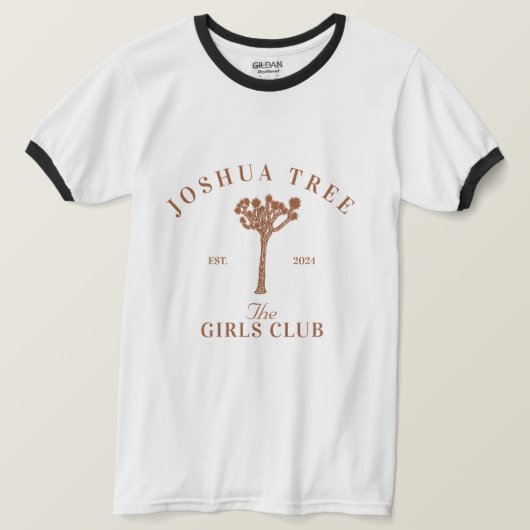 Joshua Tree Bachelorette Meisjes Club T-shirt (Design voorkant)