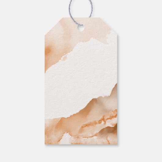 Joshua Tree Bohemian Neutral Bride + Groom Favor Cadeaulabel (Achterkant)