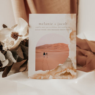 Joshua Tree Bohemian Neutral Wedding Photo Kaart