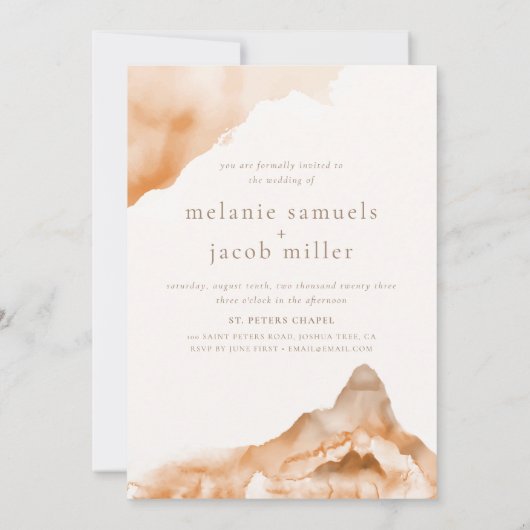 Joshua Tree Bohemian Neutral Wedding Photo Kaart (Achterkant)