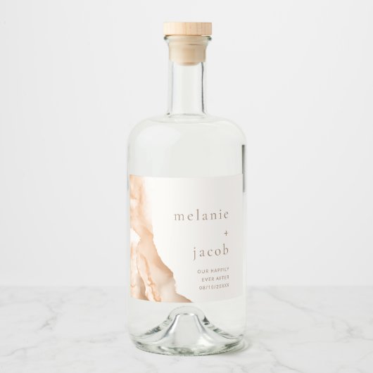 Joshua Tree Bohemian Neutrale Drink Likeurfles Etiket (Voorkant)