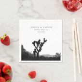 Joshua Tree bruiloft aangepaste foto cocktail serv Servet (Insitu)