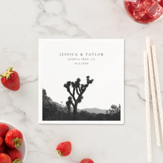 Joshua Tree bruiloft aangepaste foto cocktail serv Servet (Insitu)