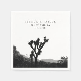 Joshua Tree bruiloft aangepaste foto cocktail serv Servet