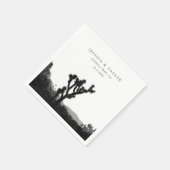 Joshua Tree bruiloft aangepaste foto cocktail serv Servet (Hoek)