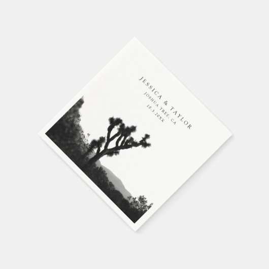 Joshua Tree bruiloft aangepaste foto cocktail serv Servet (Hoek)