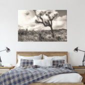 Joshua Tree bw Canvas Afdruk (Insitu (Slaapkamer))