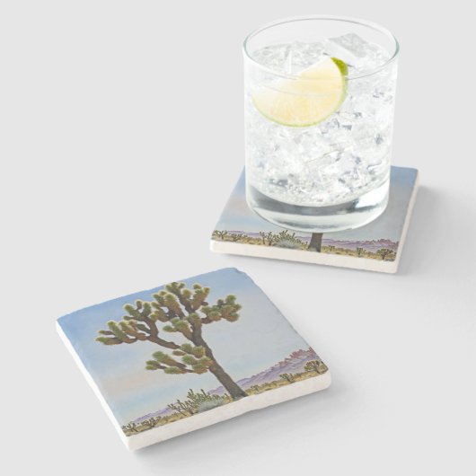 Joshua Tree Cactus Desert Art Onderzetter (Zijkant)