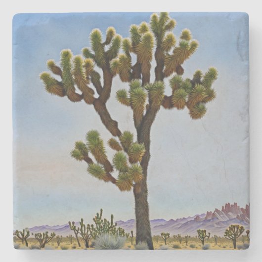 Joshua Tree Cactus Desert Art Onderzetter (Voorkant)