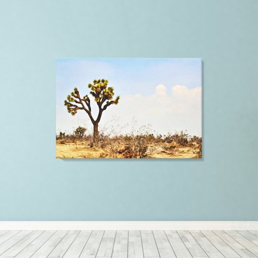 Joshua Tree Cactus Desert Art Print (Insitu (Houten vloer))