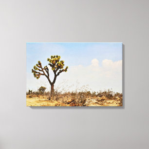 Joshua Tree Cactus Woestijn Kunstprint Canvas Afdruk