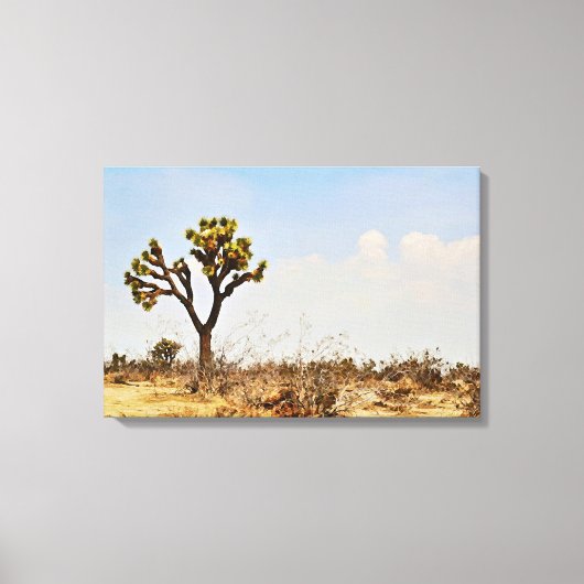 Joshua Tree Cactus Woestijn Kunstprint Canvas Afdruk (Voorkant)