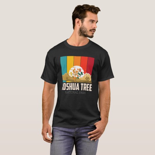 Joshua Tree California Desert National Park Campin T-shirt (Voorkant volledig)