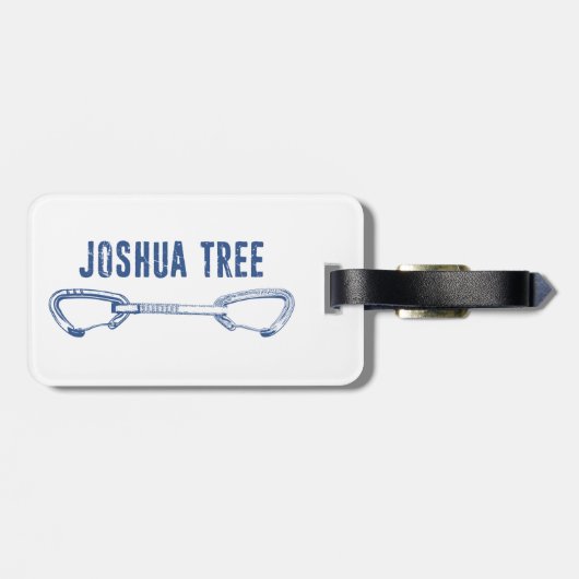 Joshua Tree California, klimming Quickdraw Bagagelabel (Achterkant horizontaal)