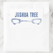 Joshua Tree California, klimming Quickdraw Rechthoekige Sticker (Tas)