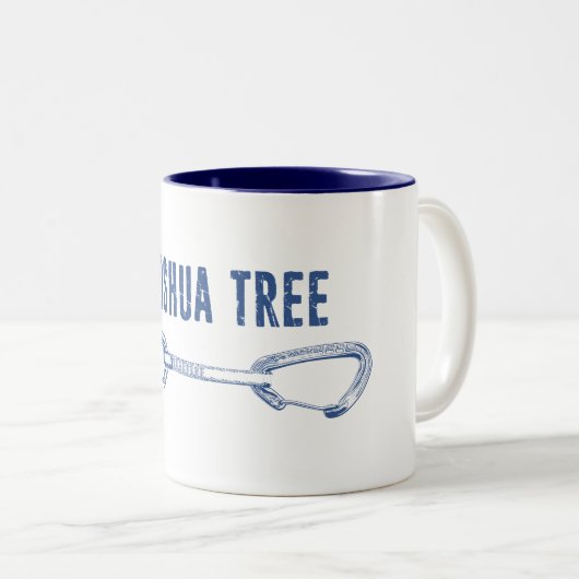 Joshua Tree California, klimming Quickdraw Tweekleurige Koffiemok (Voorkant rechts)