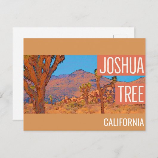 Joshua Tree California Retro Revel Briefkaart (Voorkant / Achterkant)