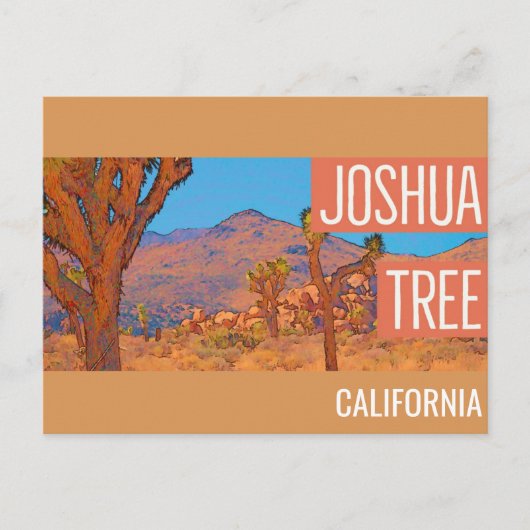 Joshua Tree California Retro Revel Briefkaart (Voorkant)