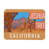 Joshua Tree California Retro Travel Poster Magneet (Horizontaal)