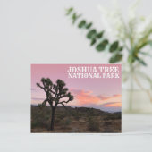 Joshua Tree California Sunset Briefkaart (Staand voorkant)
