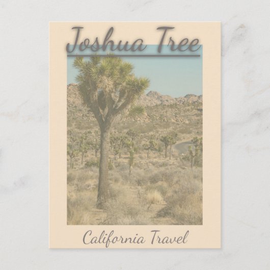 Joshua Tree California Vintage Travel Briefkaart (Voorkant)
