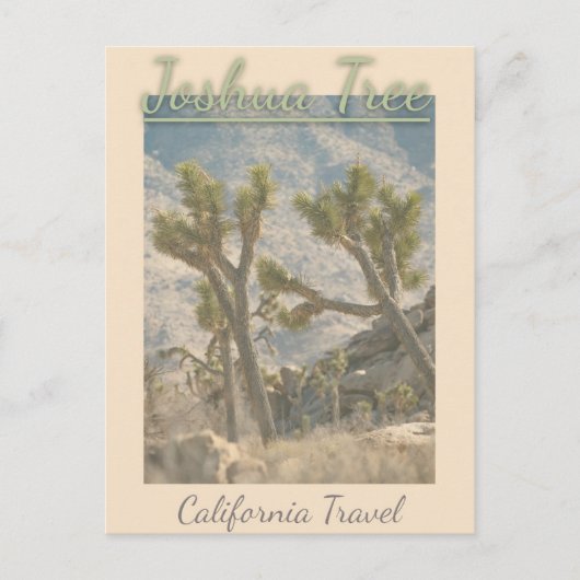 Joshua Tree California Vintage Travel Briefkaart (Voorkant)