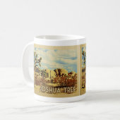 Joshua Tree California Vintage Travel Koffiemok (Voorkant links)