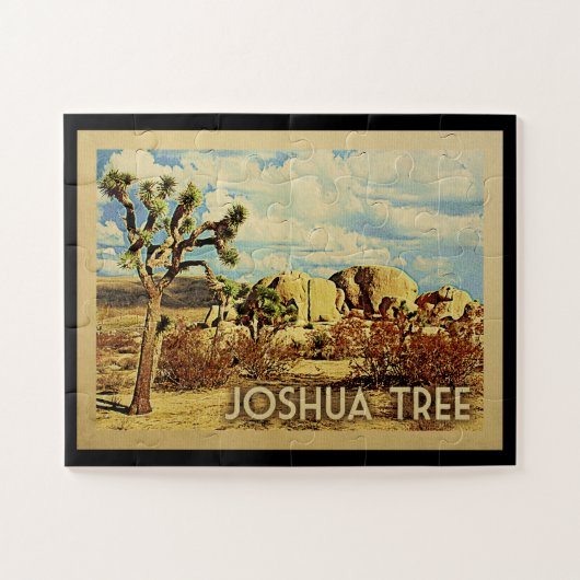 Joshua Tree California Vintage Travel Legpuzzel (Horizontaal)