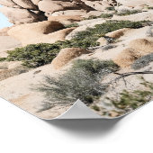Joshua Tree Californië woestijn rotsformatie Poster (Hoek)