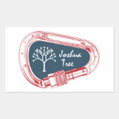 Joshua Tree Climate Carabiner Rechthoekige Sticker (Voorkant)