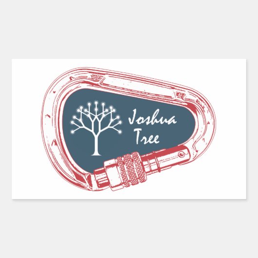 Joshua Tree Climate Carabiner Rechthoekige Sticker (Voorkant)