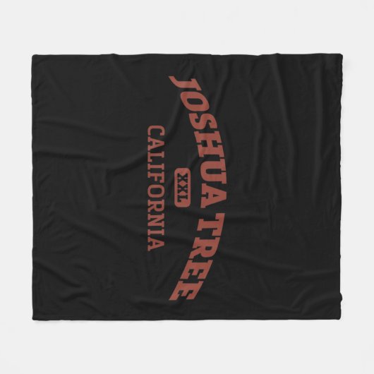 Joshua Tree College Style Rock Climbing Area Fleece Deken (Voorkant (Horizontaal))