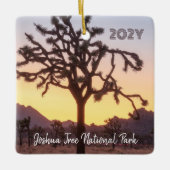 Joshua Tree Custom Ombre Sunset Keramisch Ornament (Voorkant)