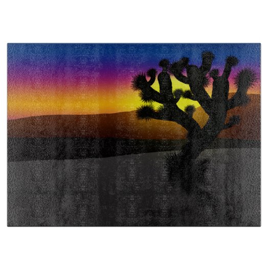 Joshua Tree Desert Silhouette Snijplank (Voorkant)