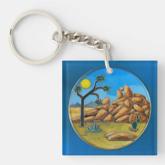 Joshua Tree- Fish Rock Knop Sleutelhanger (voorkant)