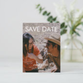 "Joshua Tree" - Flat Modern Save the Date Briefkaa Briefkaart (Staand voorkant)