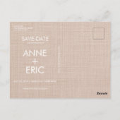 "Joshua Tree" - Flat Modern Save the Date Briefkaa Briefkaart (Achterkant)