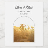 Joshua Tree foto huwelijksgunst Wijn Etiket (Enkel label)