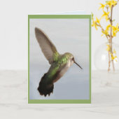 Joshua Tree Hummingbird =Blank binnen Kaart (Gele Bloem)