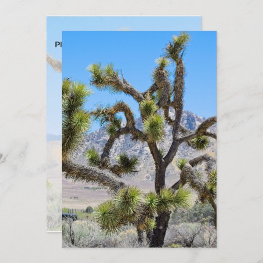 Joshua Tree in Californië Kaart (Voorkant / Achterkant)