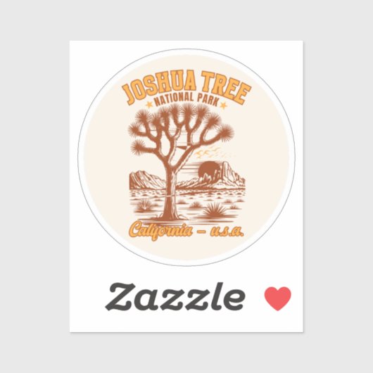 Joshua Tree Landscape Art for Nature Lovers Sticker (Vel)