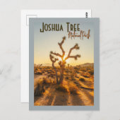 Joshua Tree Nationaal Park Souvenir Gift Briefkaart (Voorkant / Achterkant)