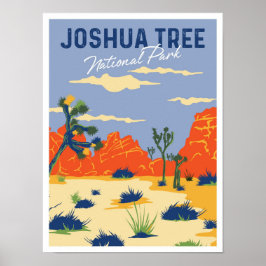 Joshua Tree National Park Art Vintage Travel Poster