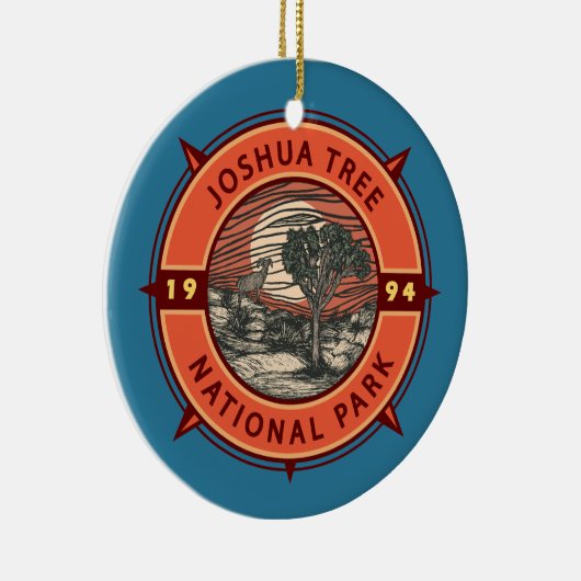 Joshua Tree National Park Bighorn Sheep Compass Keramisch Ornament (Rechts)