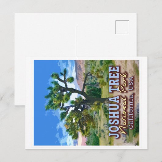 JOSHUA TREE NATIONAL PARK - CALIFORNIA USA BRIEFKAART (Voorkant / Achterkant)