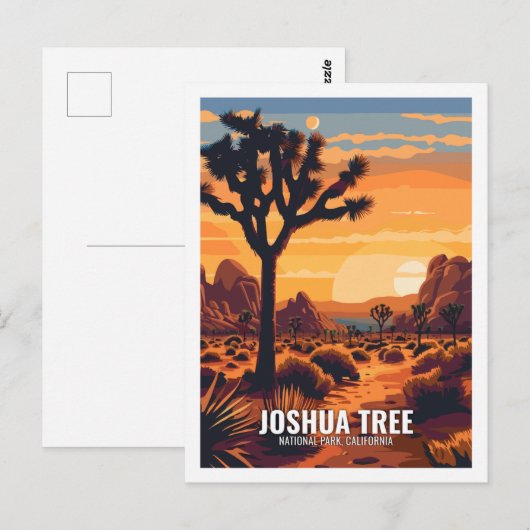 Joshua Tree National Park California, Verenigde St Briefkaart (Voorkant / Achterkant)